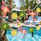 8.5ft Tropical LED String Lights - Flamingo Pineapple Palm Tree Party Decorations - Battery Operated Hawaiian Tiki Lights for Pool, Beach & Summer Bar Decor